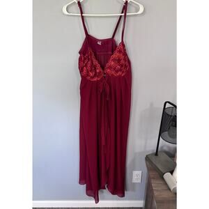 Lane Bryant Sexy Sheer Dark Red Chemise Night Gown Women's Plus Size 18 / 20